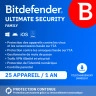 Bitdefender Ultimate Security Family 2026 | 25 Appareils | 1 An