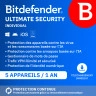 Bitdefender Ultimate Security Individual 2026 | 5 Appareils | 1 An