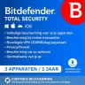 Bitdefender Total Security Standard 2026 | 3 Apparaten | 1 jaar