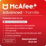 McAfee+ Advanced Family | 1 An | Nombre illimité d'appareils | Windows - Mac - iOS - Android - ChromeOS