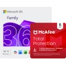 Microsoft 365 Family + McAfee Total Protection | 5 Geräte | 1 Jahr