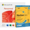 Microsoft 365 Personnel + Norton 360 Deluxe | 3 appareils | 1 an