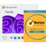 Microsoft 365 Family + Norton Security Deluxe | 3 Devices | 1 Year