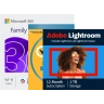 Microsoft 365 Family + Adobe Lightroom + Norton Security Deluxe | 1 Year