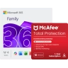 Microsoft 365 Family + McAfee Total Protection | 10 Devices | 1 Year