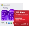 Microsoft 365 Family + McAfee Total Protection | 5 Devices | 1 Year