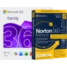 Microsoft 365 Family + Norton 360 Premium with Norton Utilities | 1 Year