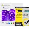 Microsoft 365 Family + Norton 360 Premium mit Norton Utilities | 1 Jahr